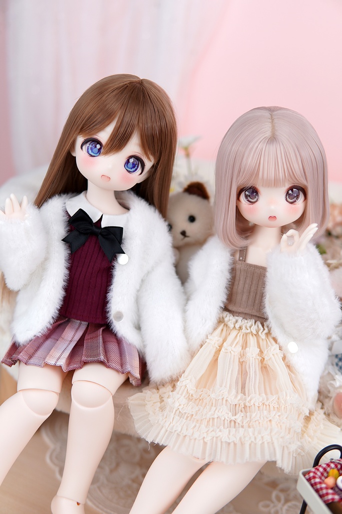 [Wa❤Ya]1/4(SDＭ,MDD,KUMAKO)サイズドール衣装ふわふわセーターコートMDDdollclothes