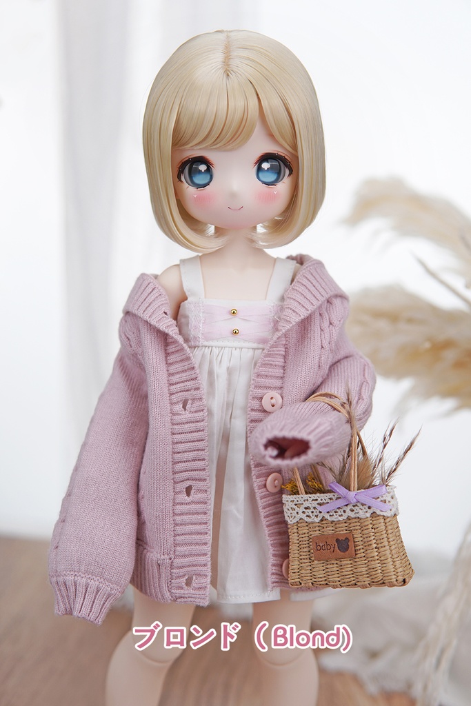 [Salafina]8~9インチMDD,DDサイズドール用手つくりショートボブ造形ウィッグ「MITUKI2.0」dollwig
