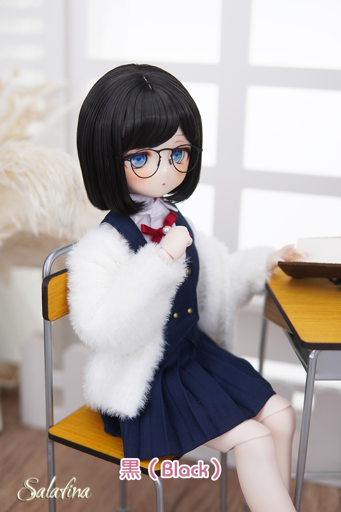 [Salafina]8~9インチMDD,DDサイズドール用手つくりショートボブ造形ウィッグ「MITUKI2.0」dollwig