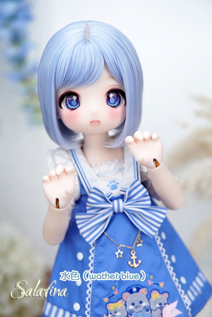 [Salafina]8~9インチMDD,DDサイズドール用手つくりショートボブ造形ウィッグ「MITUKI2.0」dollwig