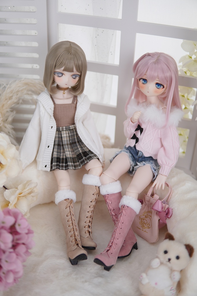 [Wa❤Ya]1/4（MSD、KUMAKO)サイズドール靴ファーロングブーツ dollshoes