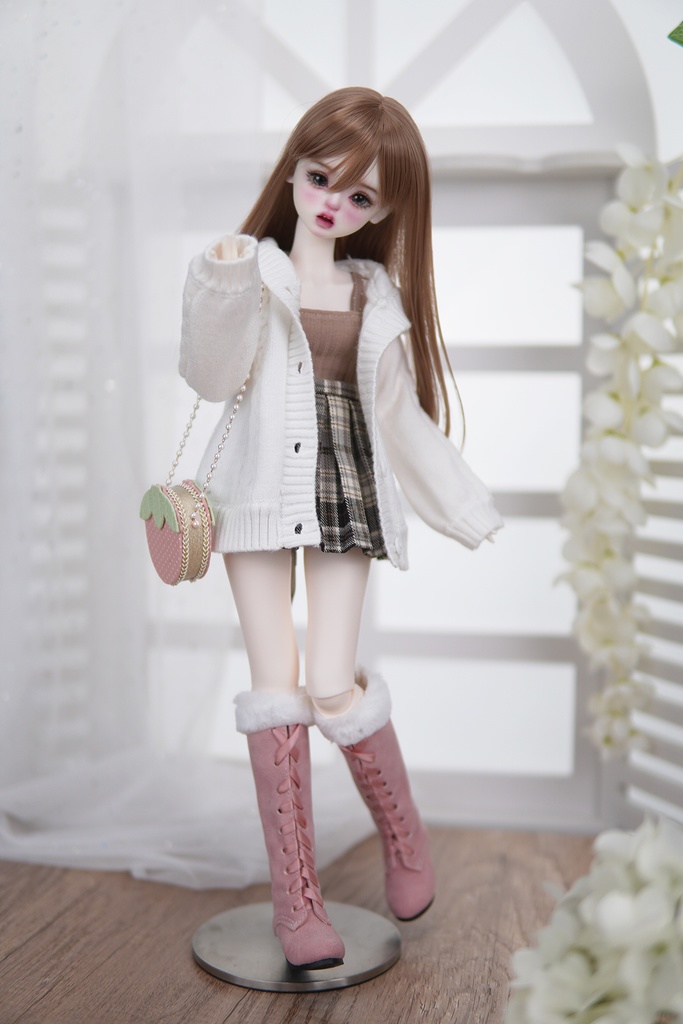 [Wa❤Ya]1/4（MSD、KUMAKO)サイズドール靴ファーロングブーツ dollshoes