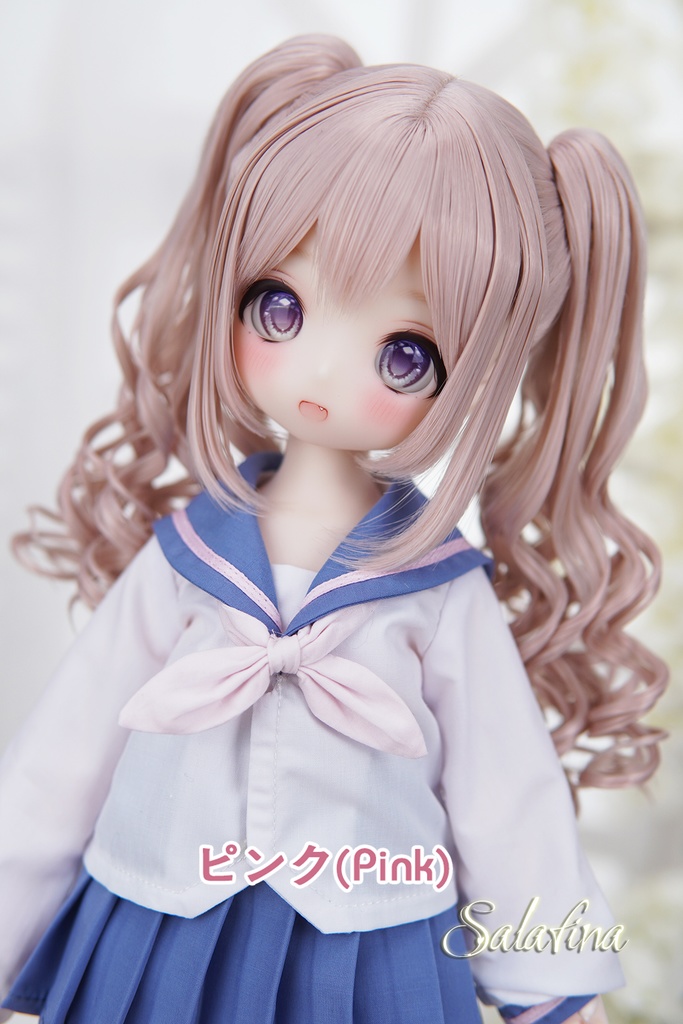 [Salafina]8~9インチMDD,DDサイズドール用手つくりツインテール造形ウィッグ「Lia」dollwig