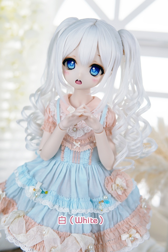 [Salafina]8~9インチMDD,DDサイズドール用手つくりツインテール造形ウィッグ「Lia」dollwig