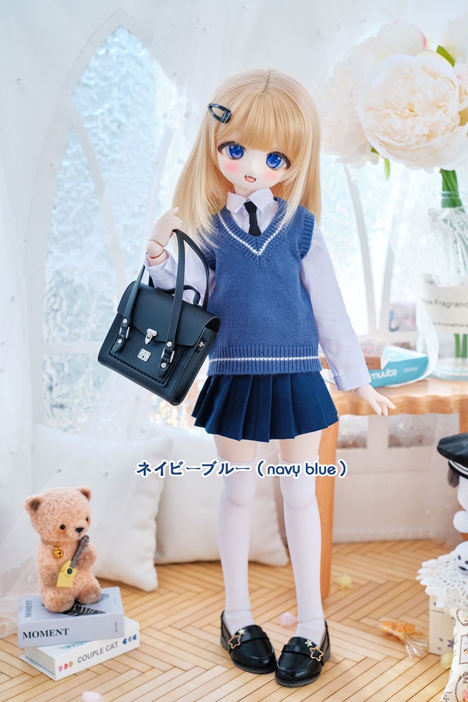 [Wa❤Ya]1/4(SDＭ,MDD,KUMAKO)サイズドール衣装学園風セーターベストMDDdollclothes