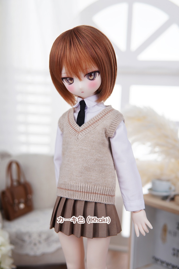 [Wa❤Ya]1/4(SDＭ,MDD,KUMAKO)サイズドール衣装学園風セーターベストMDDdollclothes