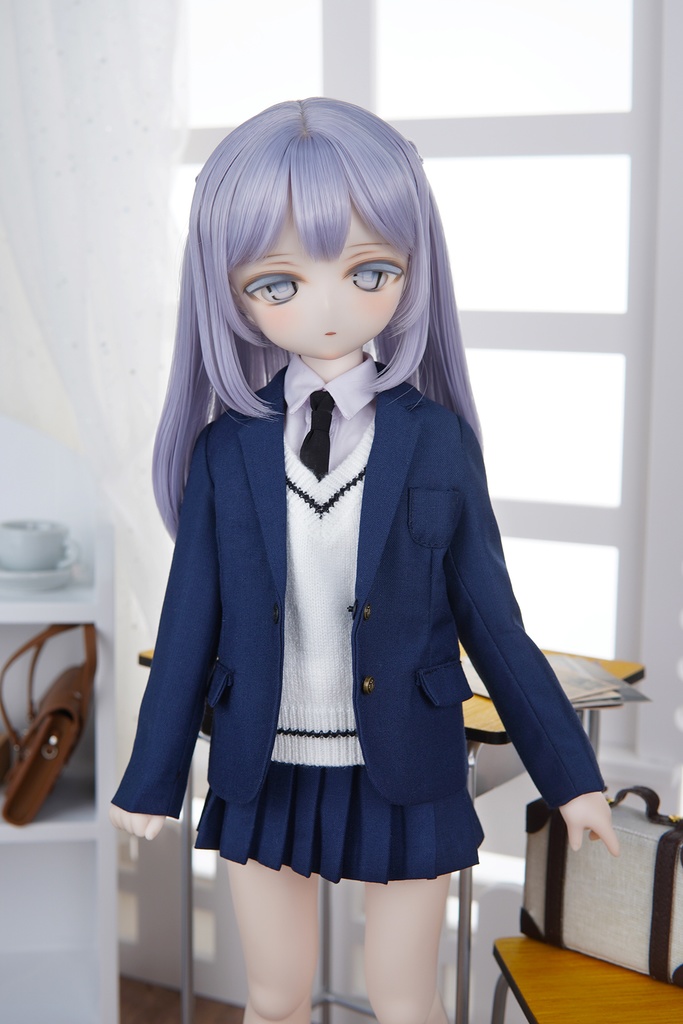 [Wa❤Ya]1/4(SDＭ,MDD,KUMAKO)サイズドール衣装学園風セーターベストMDDdollclothes