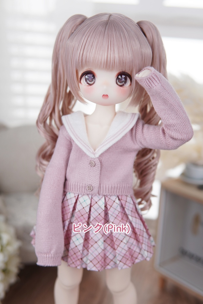 [Wa❤Ya]1/4(SDＭ,MDD,KUMAKO)サイズドール衣装セーラー襟カーディガンセーターMDDdollclothes