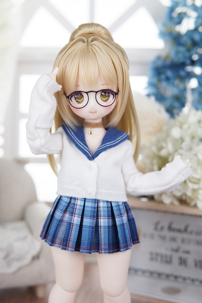 [Wa❤Ya]1/4(SDＭ,MDD,KUMAKO)サイズドール衣装セーラー襟カーディガンセーターMDDdollclothes