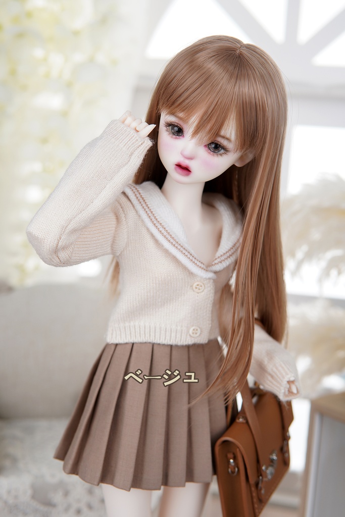 [Wa❤Ya]1/4(SDＭ,MDD,KUMAKO)サイズドール衣装セーラー襟カーディガンセーターMDDdollclothes