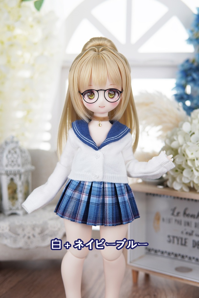 [Wa❤Ya]1/4(SDＭ,MDD,KUMAKO)サイズドール衣装セーラー襟カーディガンセーターMDDdollclothes