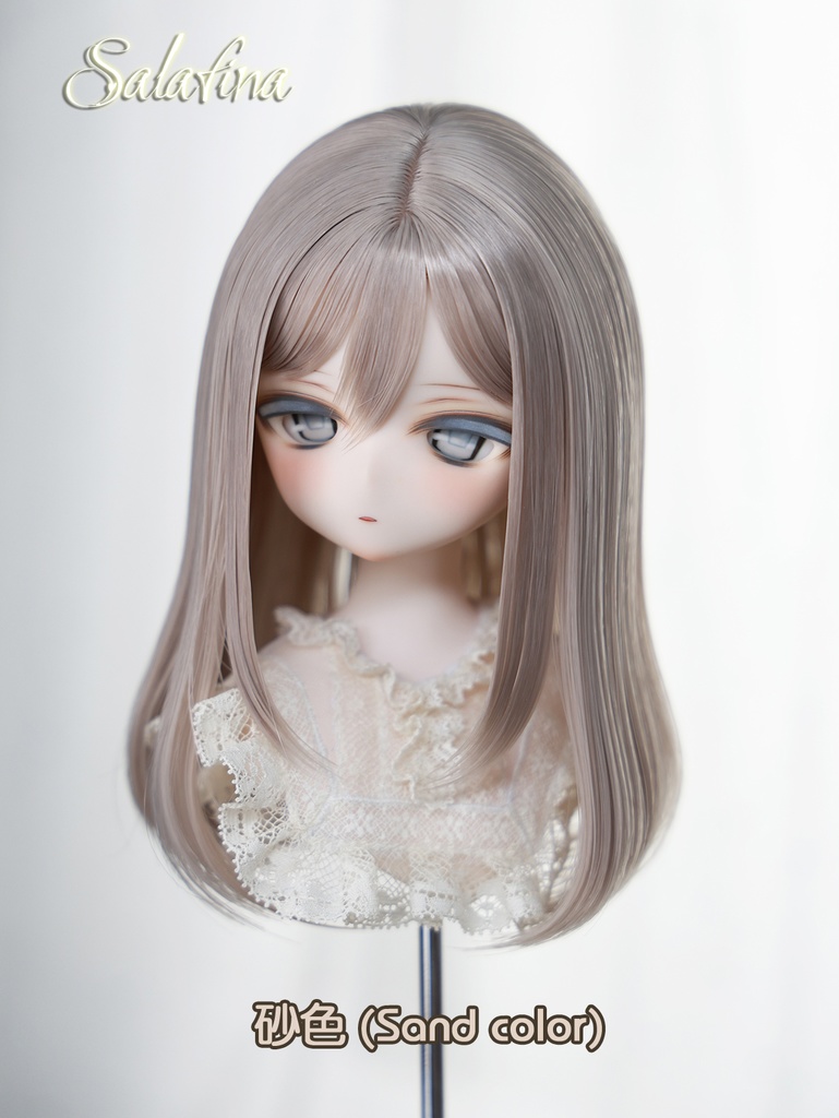 [Salafina]8~9インチMDD,DDサイズドール用手つくりゼミロング造形ドールウィッグ「CHIHO」dollwig