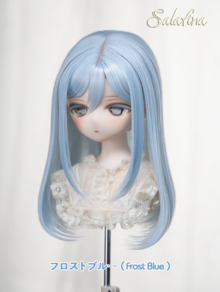 [Salafina]8~9インチMDD,DDサイズドール用手つくりゼミロング造形ドールウィッグ「CHIHO」dollwig