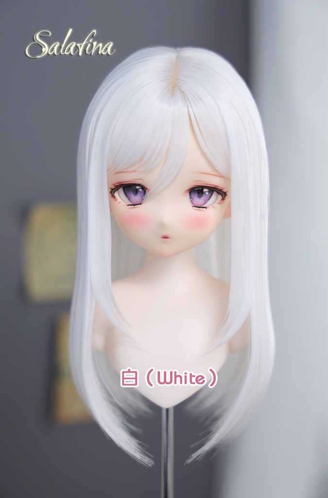 [Salafina]8~9インチMDD,DDサイズドール用手つくりゼミロング造形ドールウィッグ「CHIHO」dollwig