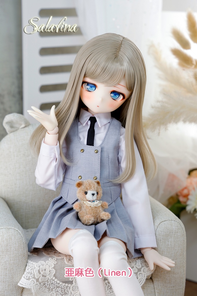 [Salafina]8~9インチMDD,DDサイズドール用手つくり造形ウィッグ「BOBOAN2.0ロング」dollwig
