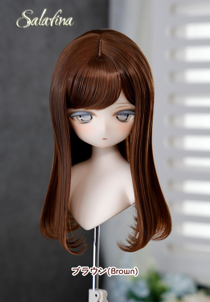 [Salafina]1/4と1/6サイズ（17－19cm)サイズドール用手つくり造形ウィッグ「BOBOAN2.0ロング」dollwig
