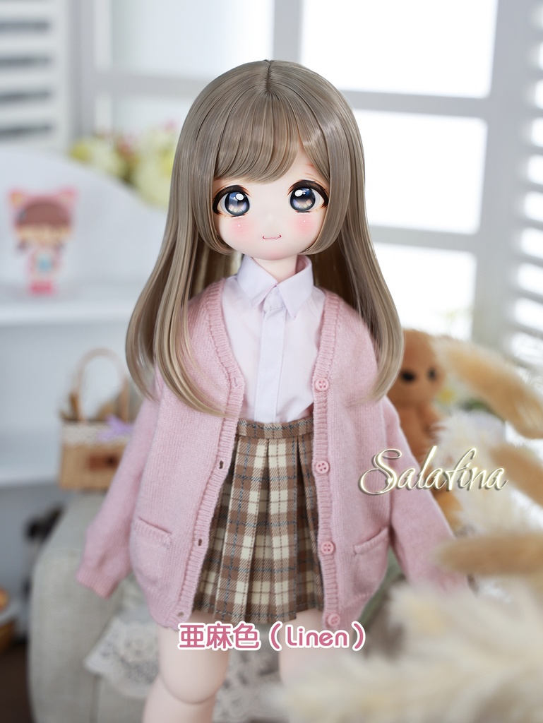 [Salafina]1/4と1/6サイズ（17－19cm)サイズドール用手つくり造形ウィッグ「リリ」dollwig