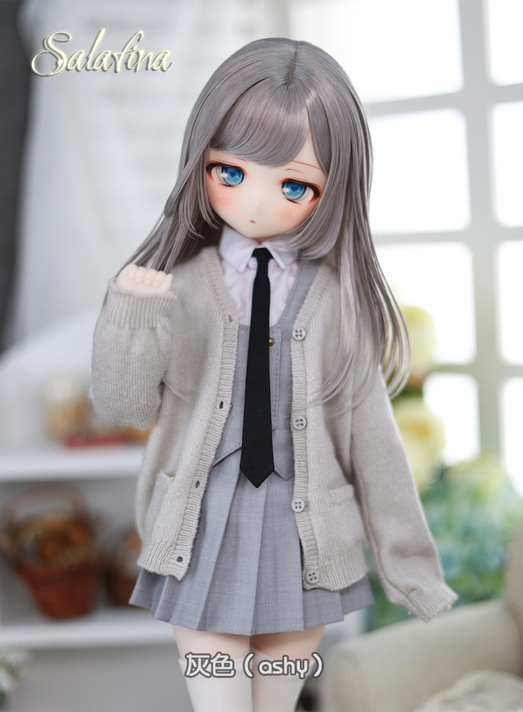 [Salafina]8~9インチMDD,DDサイズドール用手つくり造形ウィッグ「リリ」dollwig
