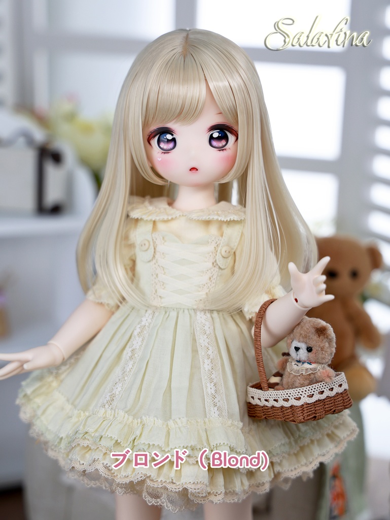 [Salafina]8~9インチMDD,DDサイズドール用手つくり造形ウィッグ「リリ」dollwig