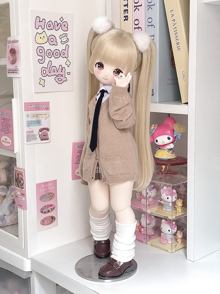 [Wa❤Ya]1/4(SDＭ,MDD,KUMAKO)サイズドール衣装学園風カーディガンセーターMDDdollclothes