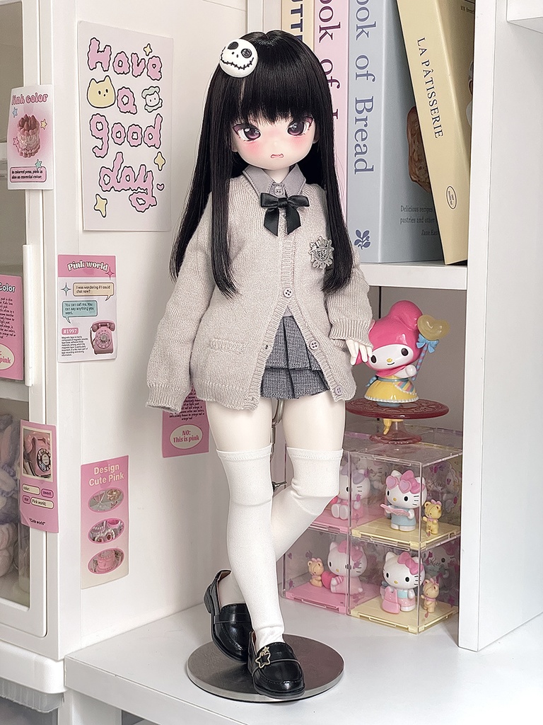 [Wa❤Ya]1/4(SDＭ,MDD,KUMAKO)サイズドール衣装学園風カーディガンセーターMDDdollclothes