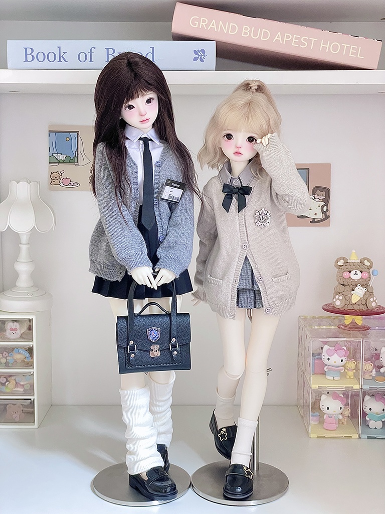 [Wa❤Ya]1/4(SDＭ,MDD,KUMAKO)サイズドール衣装学園風カーディガンセーターMDDdollclothes