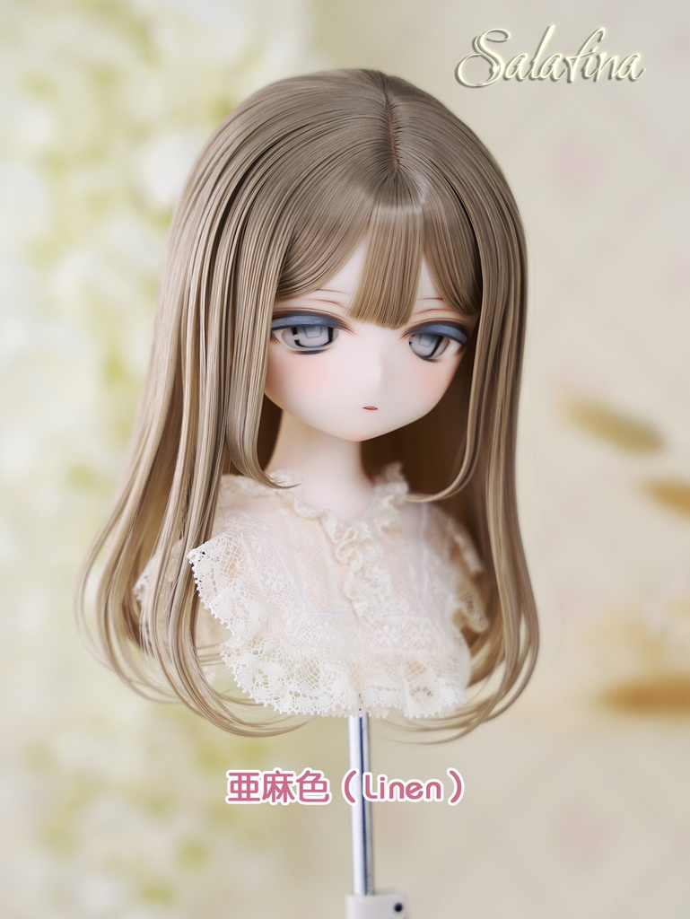 [Salafina]8~9インチMDD,DDサイズドール用手つくりロング造形ドールウィッグ「MIKA」dollwig