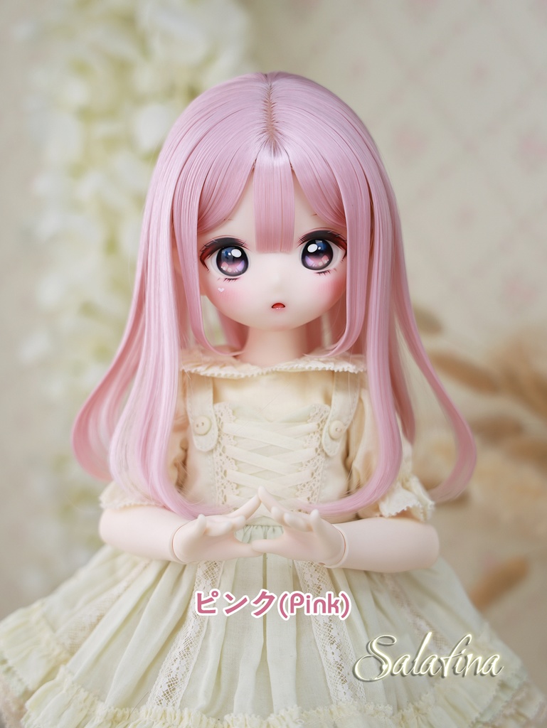 [Salafina]8~9インチMDD,DDサイズドール用手つくりロング造形ドールウィッグ「MIKA」dollwig