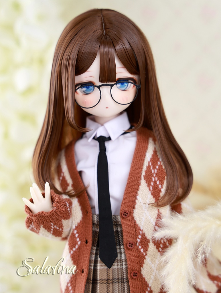 [Salafina]8~9インチMDD,DDサイズドール用手つくりロング造形ドールウィッグ「MIKA」dollwig