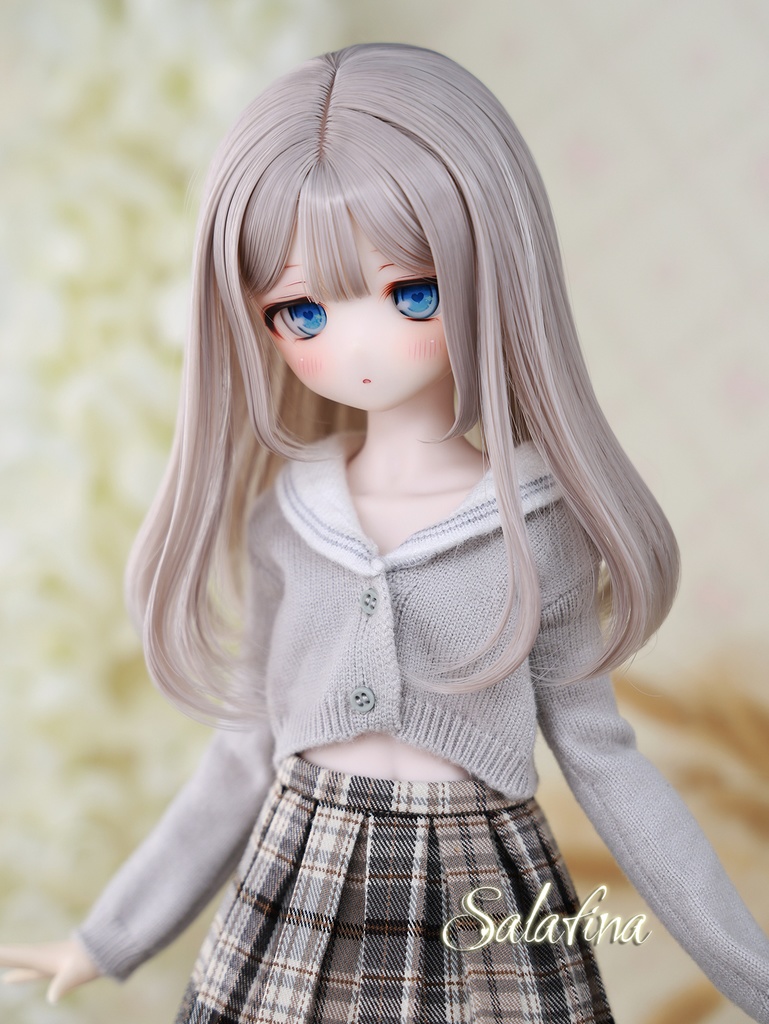 [Salafina]8~9インチMDD,DDサイズドール用手つくりロング造形ドールウィッグ「MIKA」dollwig