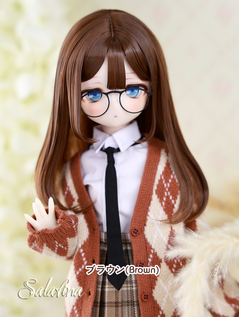 [Salafina]8~9インチMDD,DDサイズドール用手つくりロング造形ドールウィッグ「MIKA」dollwig