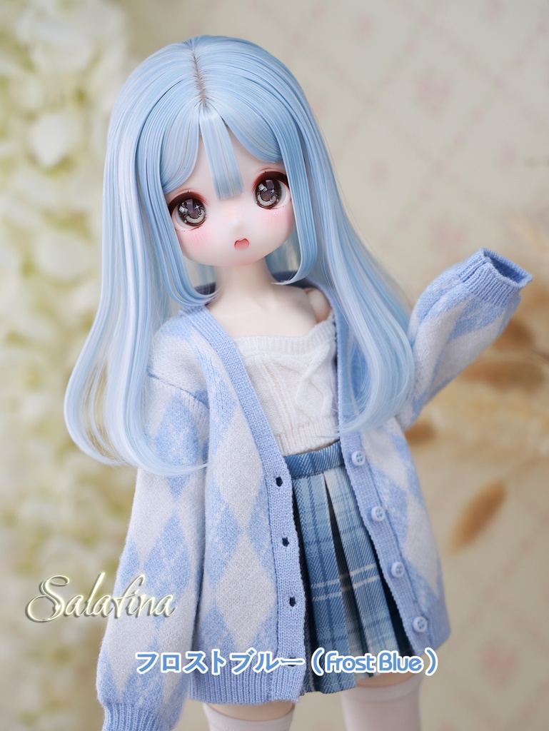 [Salafina]8~9インチMDD,DDサイズドール用手つくりロング造形ドールウィッグ「MIKA」dollwig