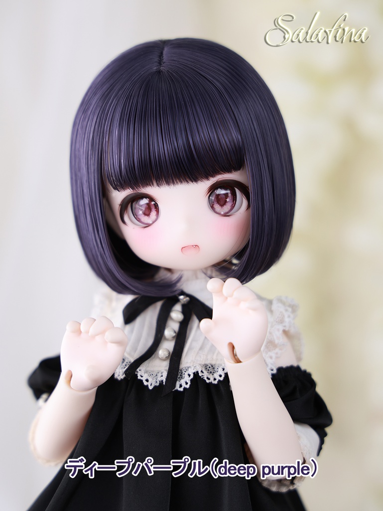 [Salafina]8~9インチMDD,DDサイズドール用手つくりショートボブ造形ウィッグdollwig