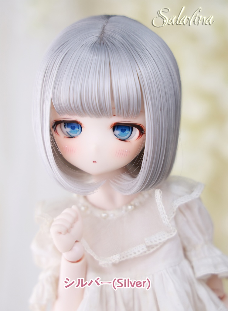  [Salafina]8~9インチMDD,DDサイズドール用手つくりショートボブ造形ウィッグdollwig