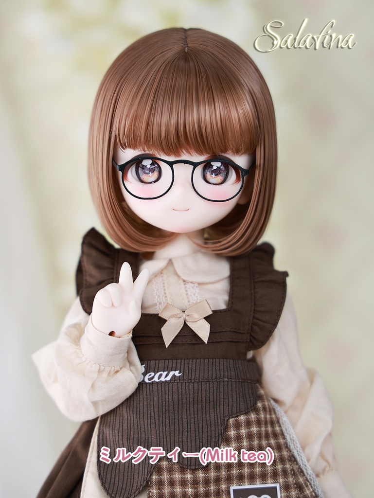  [Salafina]8~9インチMDD,DDサイズドール用手つくりショートボブ造形ウィッグdollwig