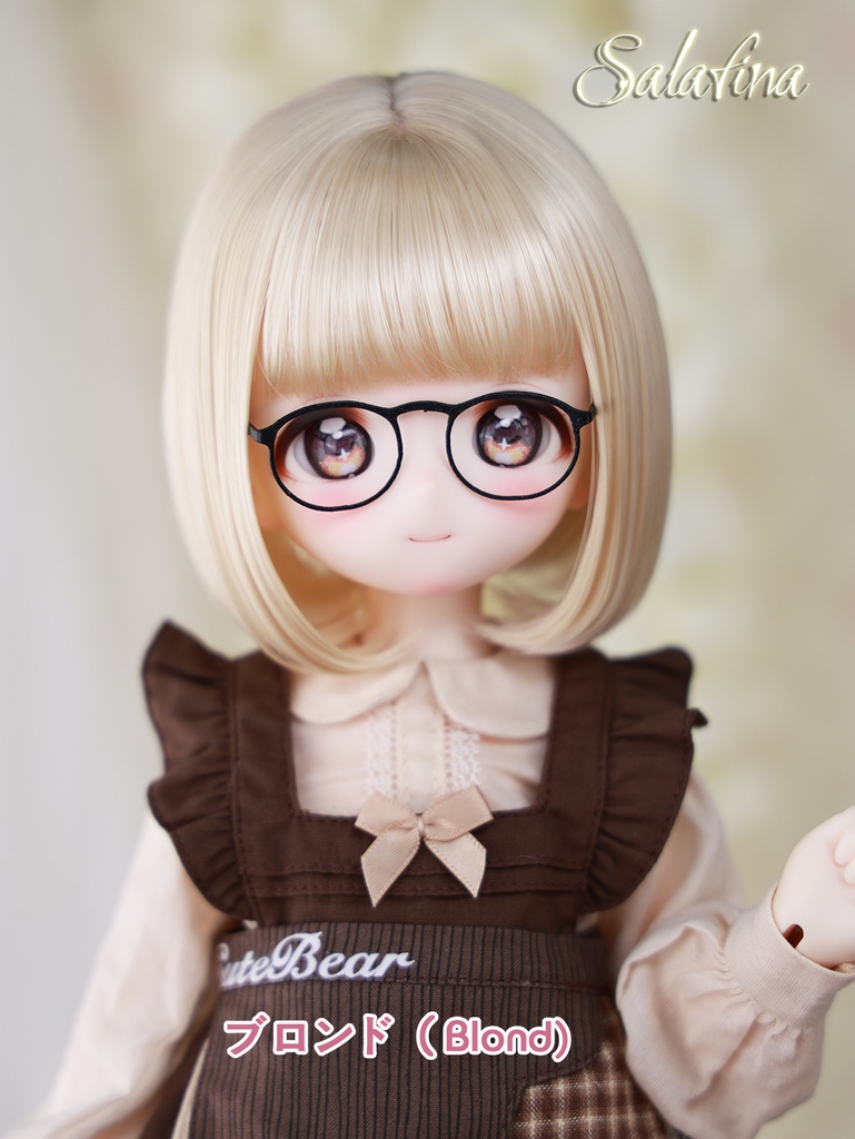  [Salafina]8~9インチMDD,DDサイズドール用手つくりショートボブ造形ウィッグdollwig