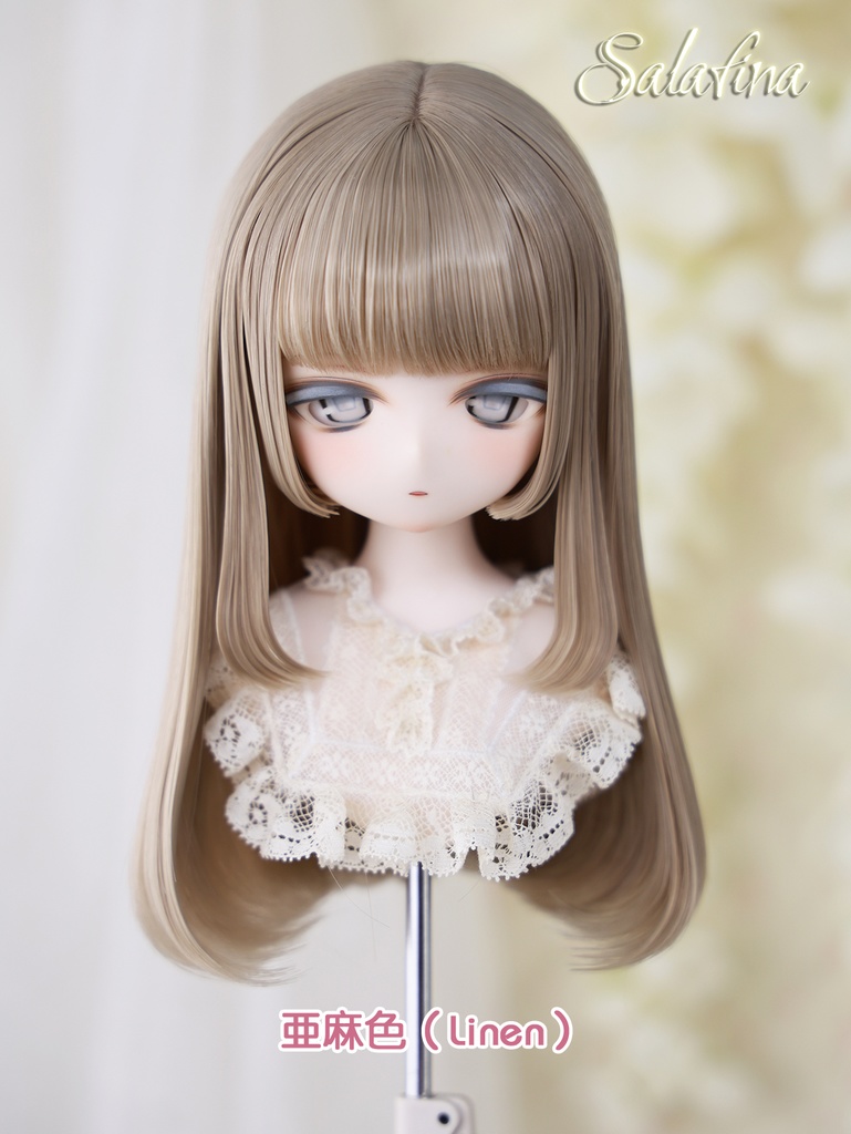 [Salafina]8~9インチMDD,DDサイズドール用手つくりロング造形ドールウィッグ「ITUKI」dollwig