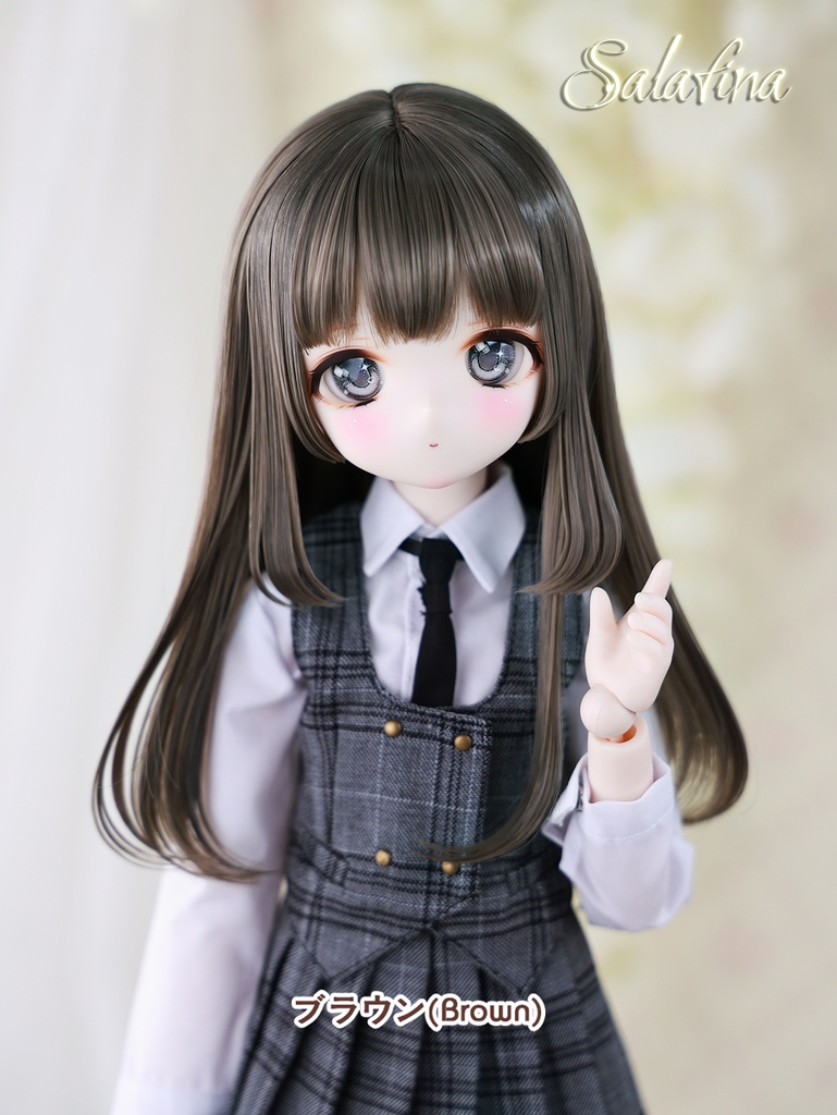 [Salafina]8~9インチMDD,DDサイズドール用手つくりロング造形ドールウィッグ「ITUKI」dollwig