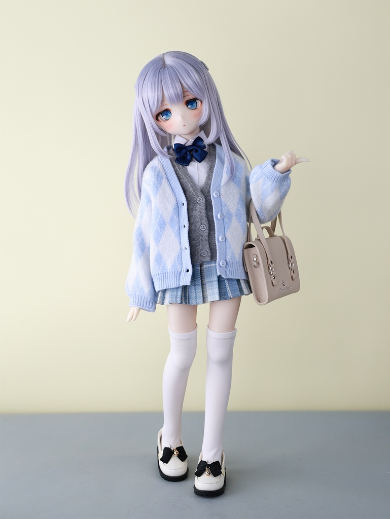 [Wa❤Ya]1/4(SDＭ,MDD,KUMAKO)サイズドール衣装菱格紋のカーディガンMDDdollclothes