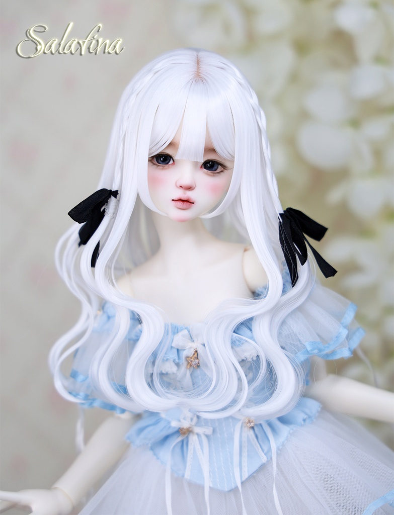 [Salafina]1/4と1/6サイズ（17－19cm)サイズドール用手つくりロング造形ドールウィッグ「ARIA」dollwig