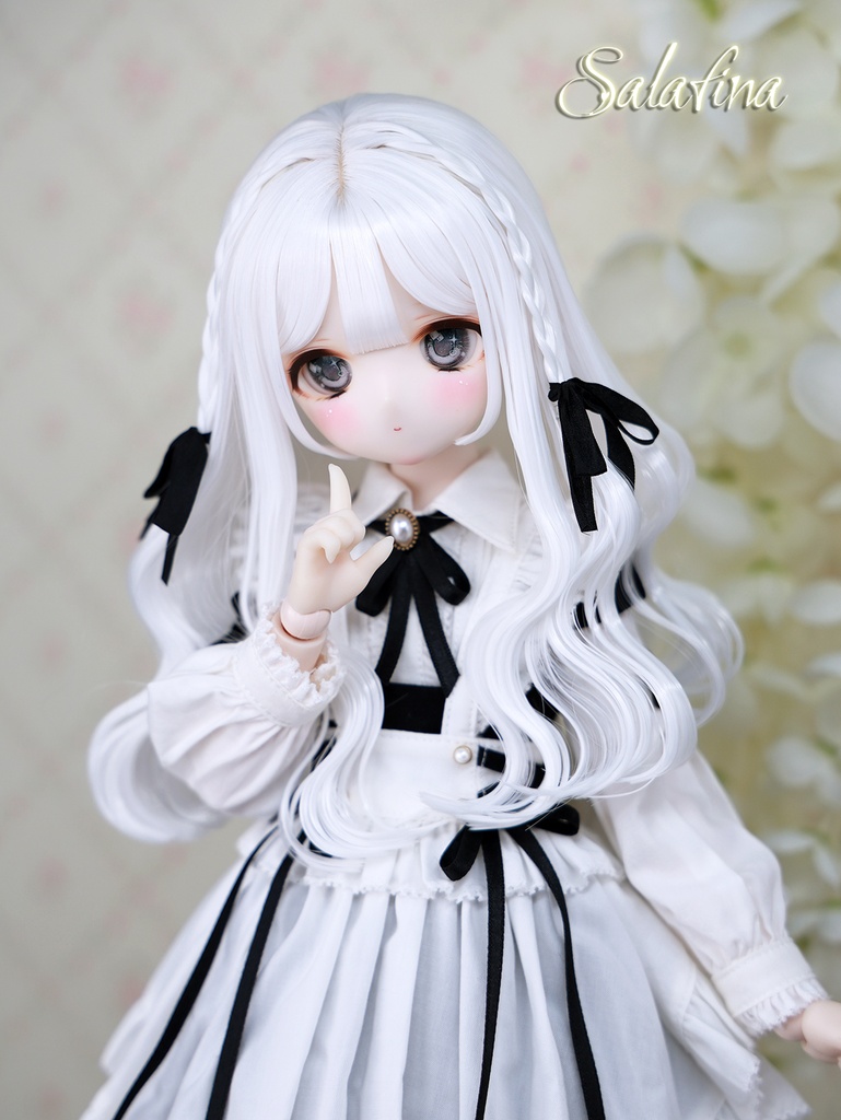 [Salafina]8~9インチMDD,DDサイズドール用手つくりロング造形ドールウィッグ「ARIA」dollwig