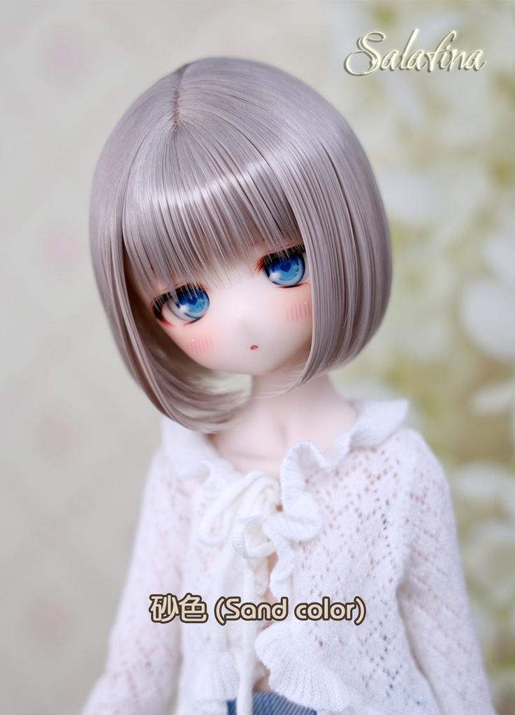 [Salafina]8~9インチMDD,DDサイズドール用手つくりショートカット造形ドールウィッグ「NAMI」dollwig
