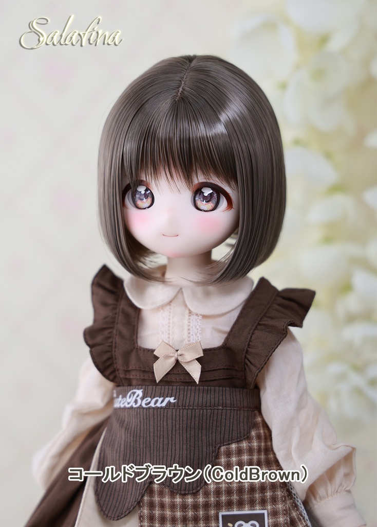 [Salafina]8~9インチMDD,DDサイズドール用手つくりショートカット造形ドールウィッグ「NAMI」dollwig