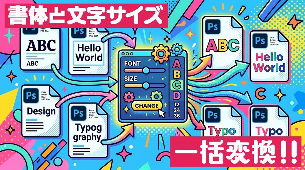 【Photoshop】複数PSDのフォント・文字サイズを一括変更するプラグイン「PSDRestyle」