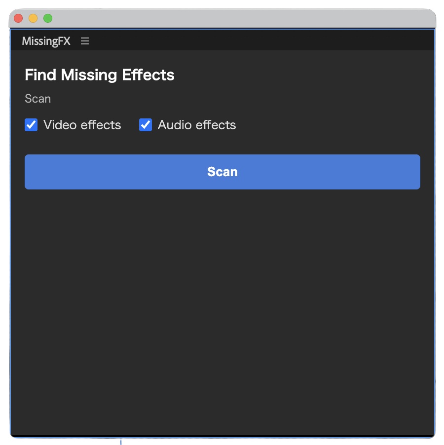 【Premiere Pro】不明なエフェクトを使っているクリップを一発で検出する拡張機能「MissingFX」