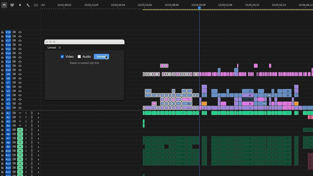 【Premiere Pro】ネストをワンクリックで解除する拡張機能「Unnest」