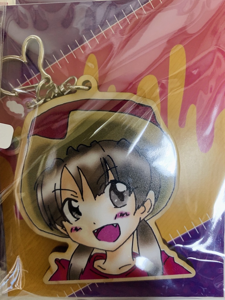 インタビュアーちゃん木製キーホルダー