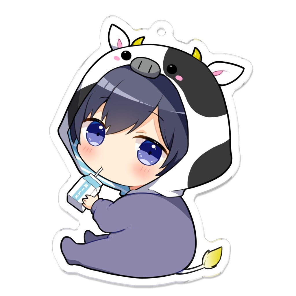 牛乳くんアクリルキーホルダー 座りver