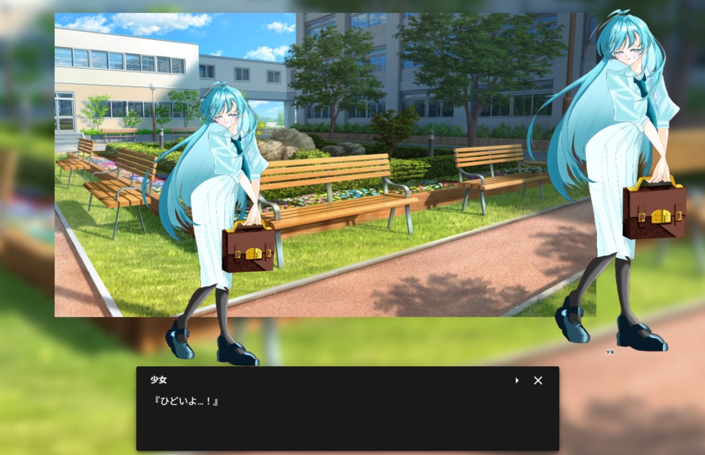 女子高生2 立ち絵素材(無料版あり〼全身/少女/女の子/女性/制服/高校生/レトロポップ)