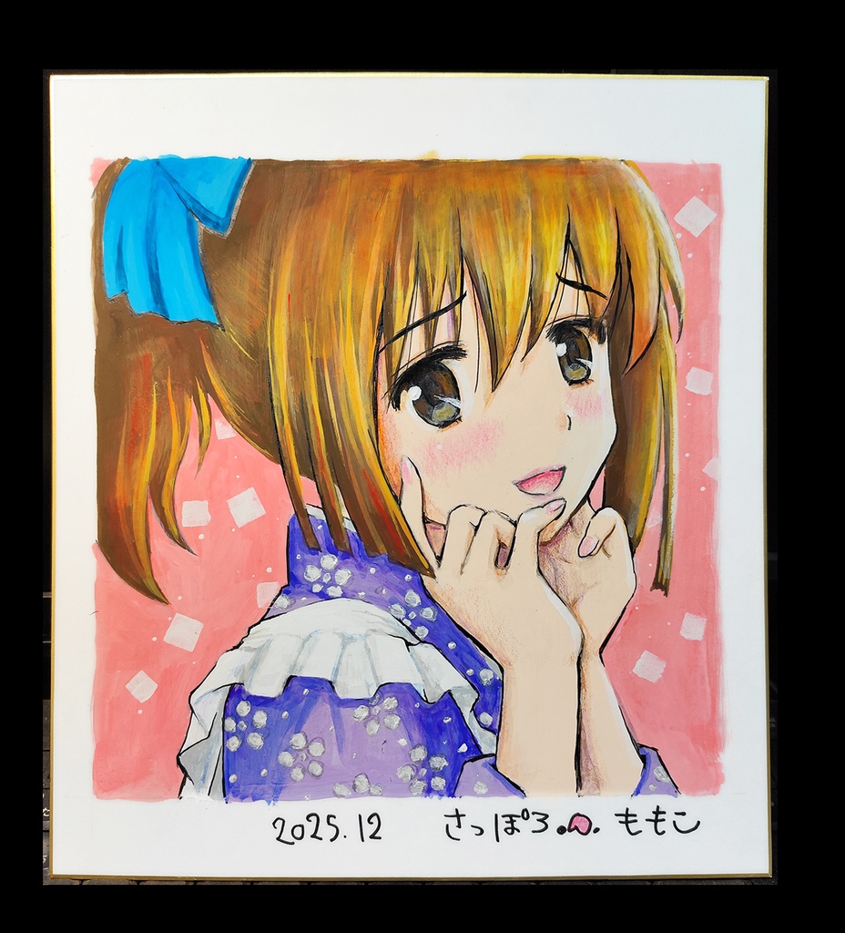 【手描きイラスト色紙】妄想だいすき雪緒ちゃん